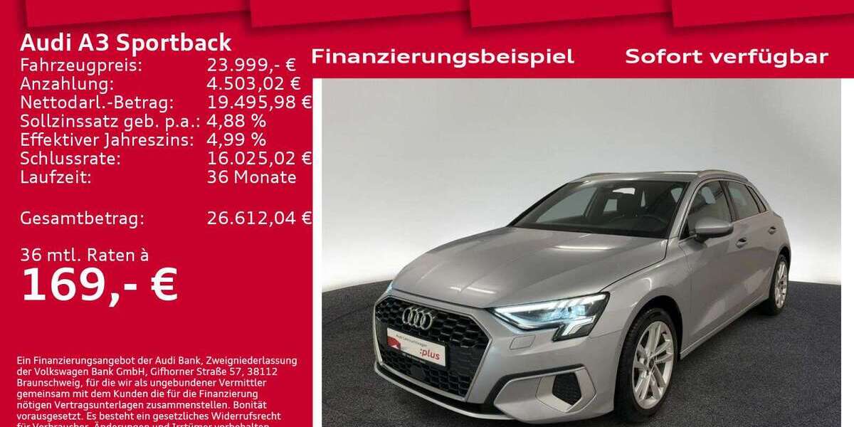 Audi A3 53.260 km 23.999 &euro; Berlin 12489