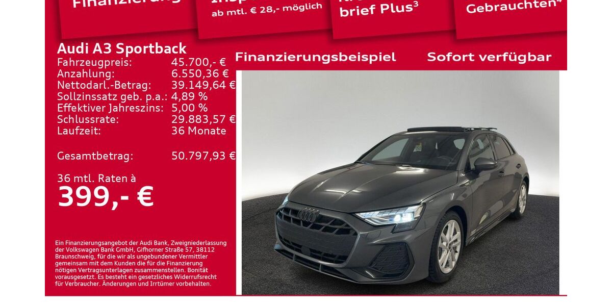 Audi A3 6.001 km 45.700 &euro; Berlin 12489