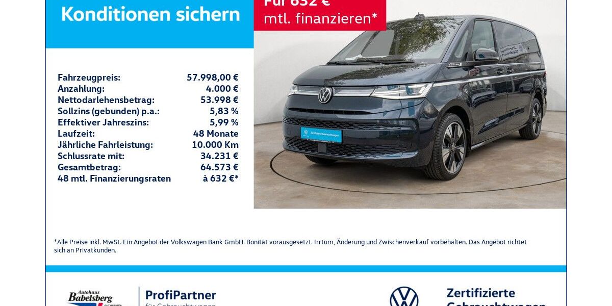VW T7 Multivan 16.675 km 57.998 &euro; Potsdam 14482