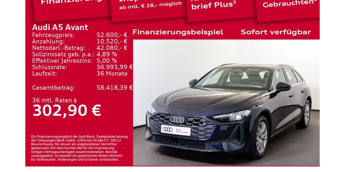 Audi A5 9.500 km 52.600 &euro; Berlin 12489