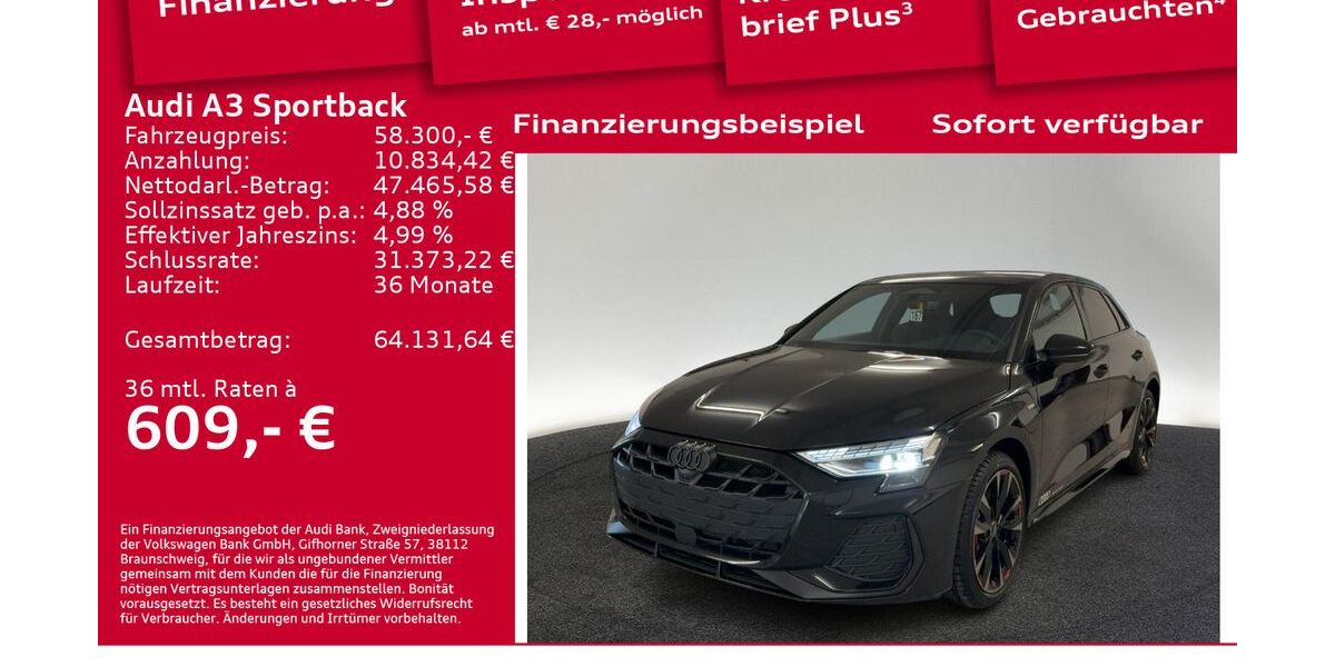 Audi A3 6.001 km 58.300 &euro; Berlin 12489