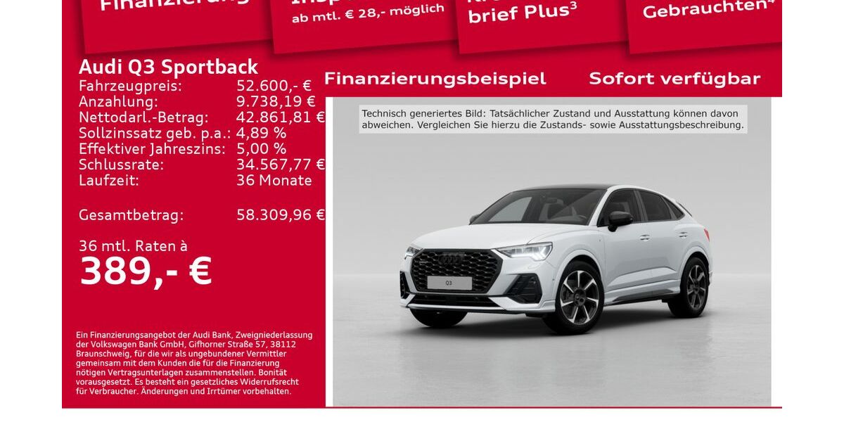 Audi Q3 9.500 km 50.990 &euro; Berlin 12489