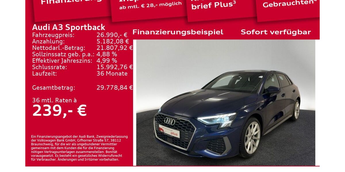 Audi A3 45.750 km 25.490 &euro; Berlin 12489
