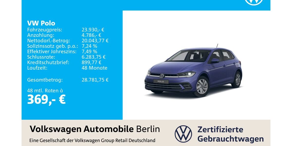 VW Polo 13.100 km 23.930 &euro; Berlin 12681