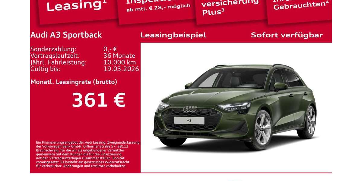Audi A3 6.537 km 38.490 &euro; Berlin 12489
