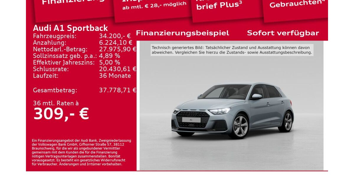 Audi A1 6.001 km 34.200 &euro; Berlin 12489