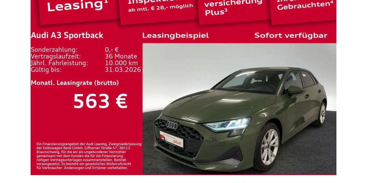 Audi A3 7.100 km 36.900 &euro; Berlin 12489