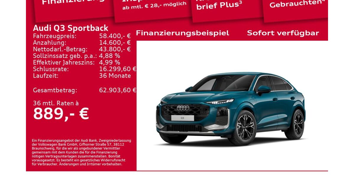 Audi Q3 6.001 km 58.400 &euro; Berlin 12489