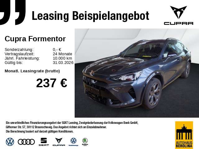Cupra Formentor 26.155 km 32.080 &euro; Berlin 12105